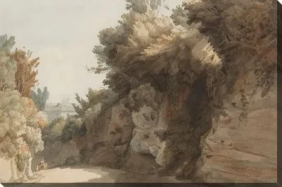 Картина Вид на Арко Скуро, вид на виллу Медичи, Рим