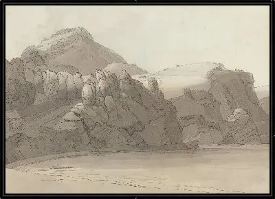 Картина Скалистый берег в Кумбмартине, Девон (залив Комб Мартин)