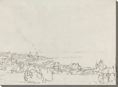 Картина Вид на Веве на расстоянии