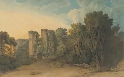 Замок Берри Померой в графстве Девон