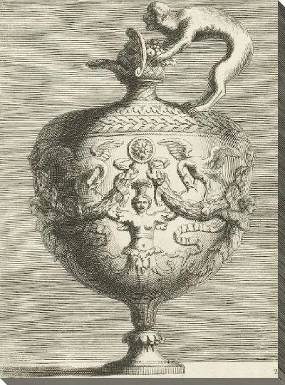 Картина Кувшин с обезьяной в качестве ручки