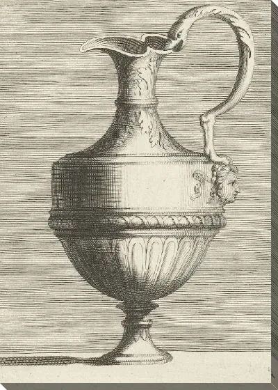 Картина Кувшин с листьями вокруг шеи