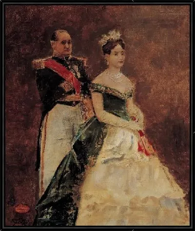 Картина Джироламо Бонапарт и его дочь Матильда