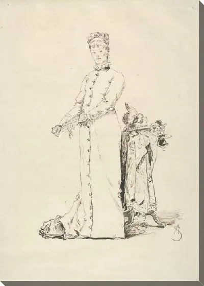 Картина Постоянная молодая леди, снимающая перчатки