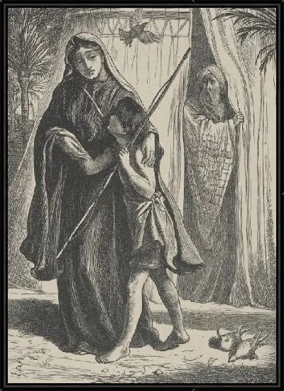 Картина Агарь и Измаил (Библейская галерея Далзилса)