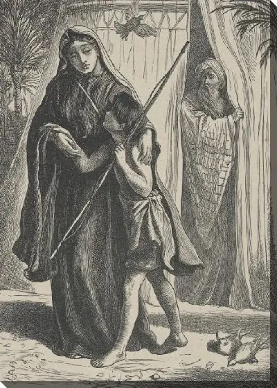 Картина Агарь и Измаил (Библейская галерея Далзилса)