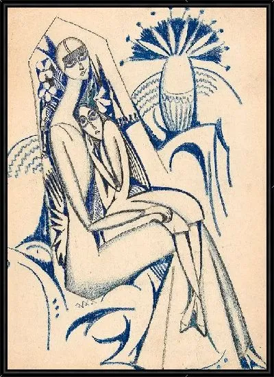 Картина Без названия (Мать и дочь) - Этюд для рисования №. 5 из альбома 'XX DESSINS'