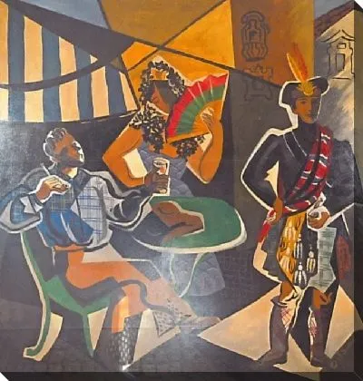 Картина Джино Северини - Больная Европа (панель Джампаоли)