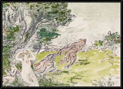 Сидящая нимфа под деревом