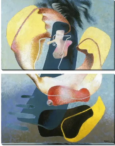 Картина Фигура в космосе I (Организм в космосе)