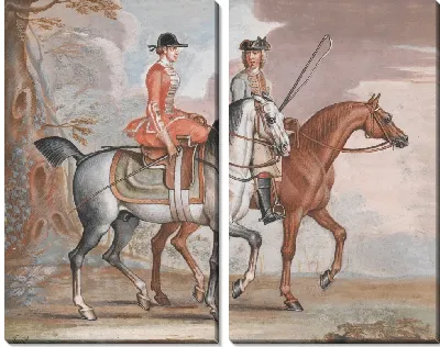 Леди и джентльмен едут