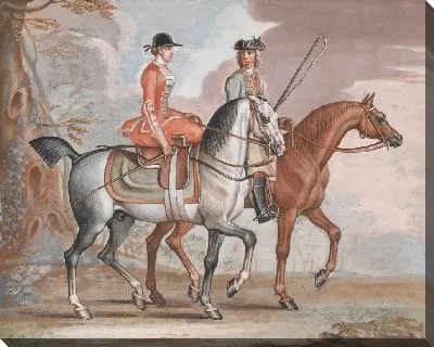 Леди и джентльмен едут