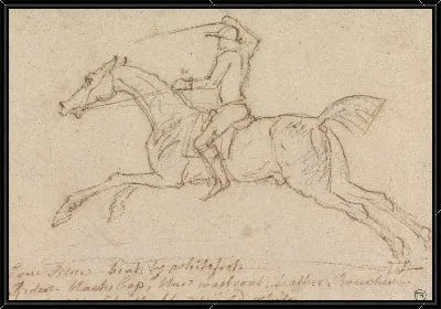 Картина 'True Blue Beat by Whitefoot': галопом влево, удар жокея вверх