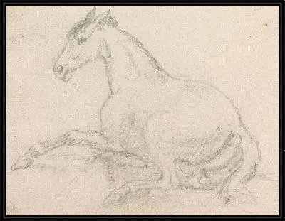 Картина Лошадь лежа