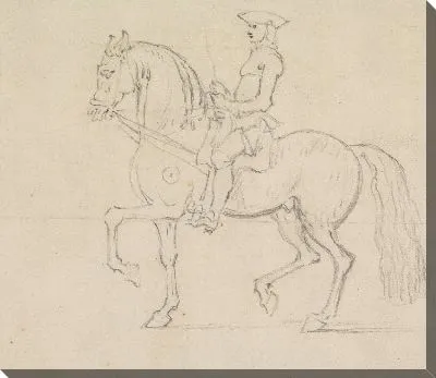 Картина Всадник с ничьей, идущий налево