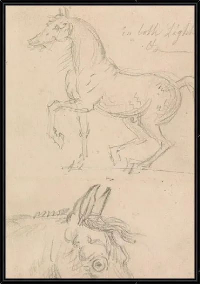 Картина Лошадь, идущая налево