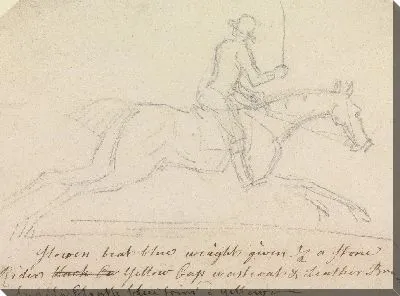 Картина Словенец, с жокеем вверх, галопом вправо