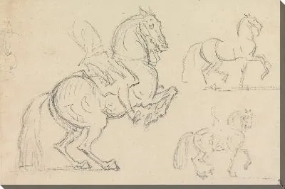 Картина Обучение лошадей: три исследования на странице