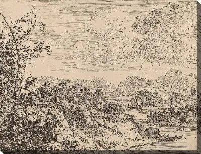 Картина Вид на реку Рейн