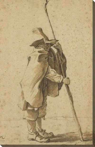 Картина Молодой пастух, опираясь на свою "Улет"