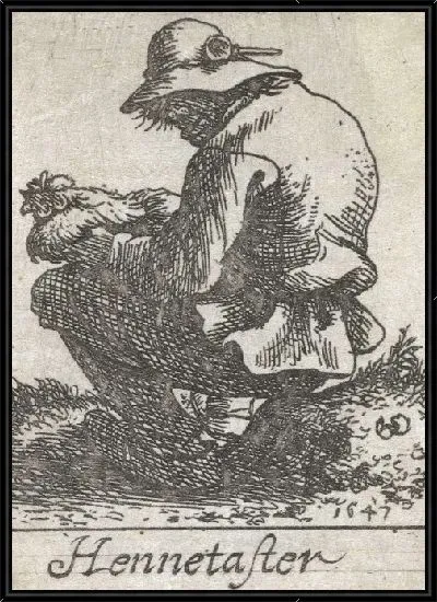 Картина Человек срывает курицу