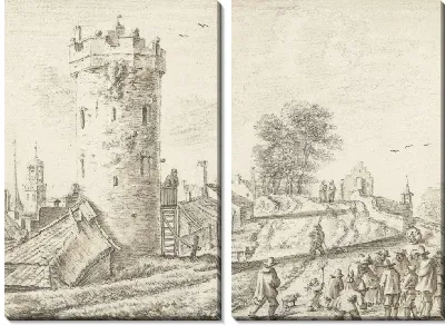 Картина на крепостных стенах Утрехта