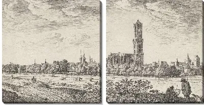 Картина Вид на Утрехт, (плита II)