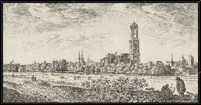 Картина Вид на Утрехт, (плита II)