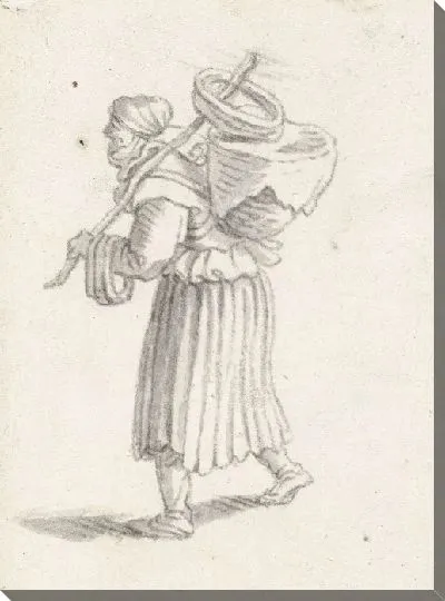 Картина Женщина с корзиной на спине