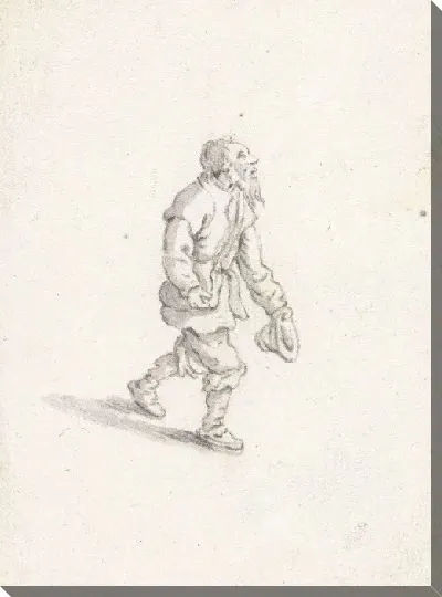 Картина Бегущий человек со шляпой в руке