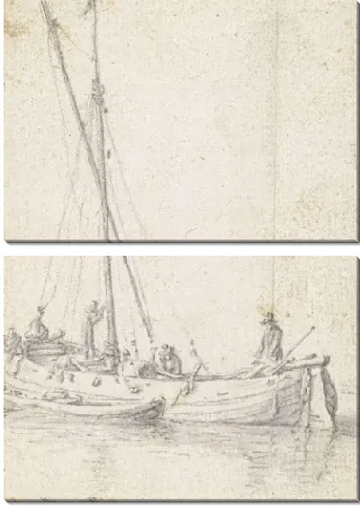 Картина Корабль с человеком у руля