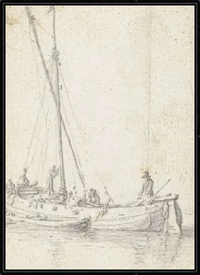 Картина Корабль с человеком у руля