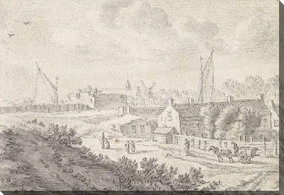 Картина Вид на городскую стену Утрехта у башни Try