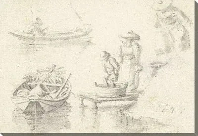 Картина Лодка у причала №4