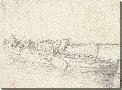 Картина Баржа с опущенной мачтой