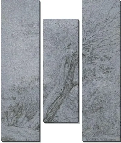 Картина Пейзаж с большим деревом