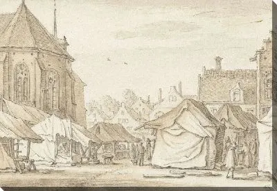 Картина Рынок в Мариаплаатс в Утрехте