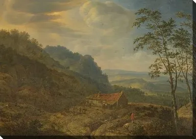 Картина Горный пейзаж с фермой