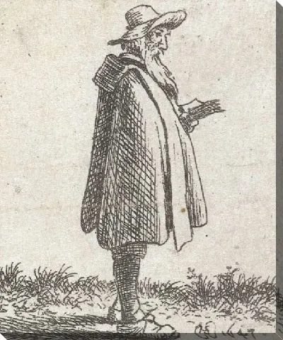 Картина Стоящий человек в профиле с книгой