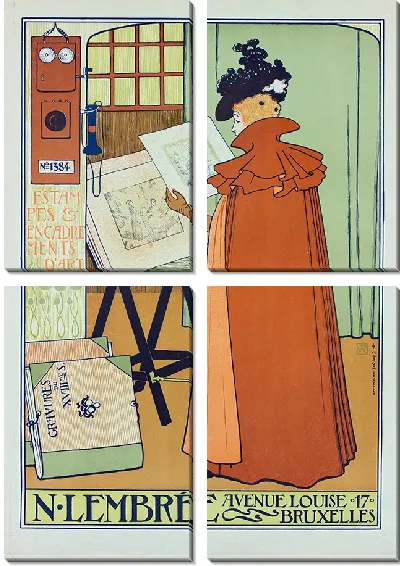 Картина Плакат Н. Лембре Эстампес и художественное оформление