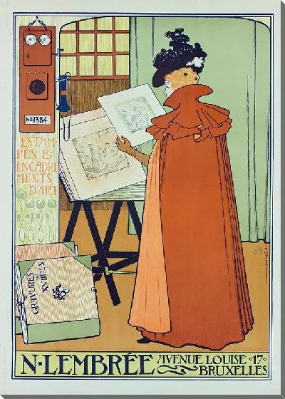 Картина Плакат Н. Лембре Эстампес и художественное оформление