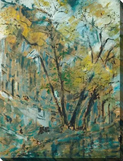 Картина Набережная Сены осенью