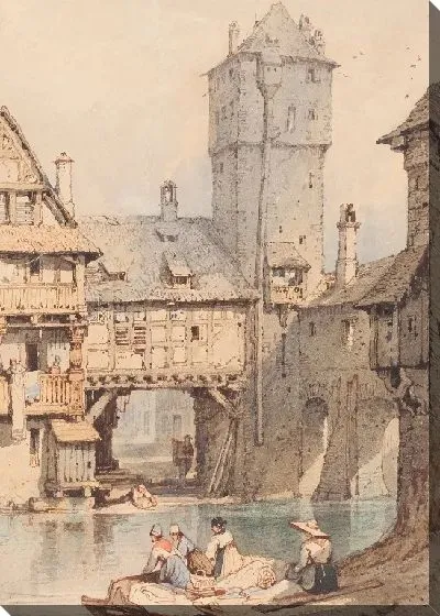 Картина Прачки перед Wasserturm, Нюрнберг