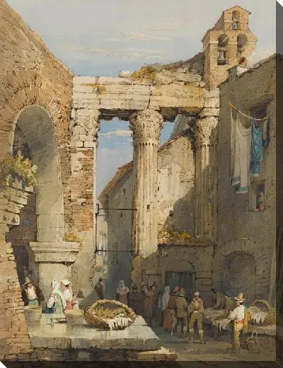 Картина Рыбный рынок, Рим