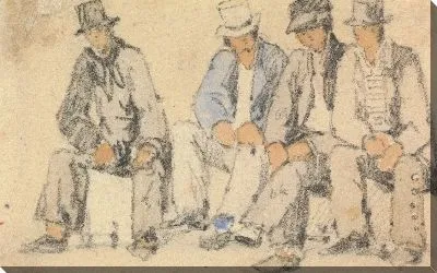 Группа из четырех сидящих мужчин