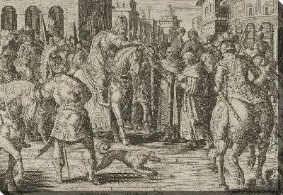 Император Юстиниан получает первые импортированные яйца шелкопряда от несторианских монахов, лист 2 из «Введение шелкопряда» 