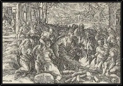 Картина Пол укушен гадюкой на Мальте