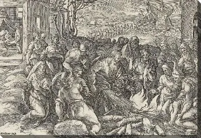 Картина Пол укушен гадюкой на Мальте