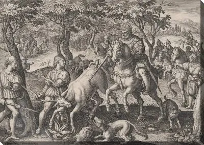 Картина Охота на оленей императора Фридриха I Барбароссы и Убалдино Убалдини