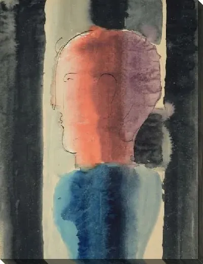 Картина Профиль слева в полосах